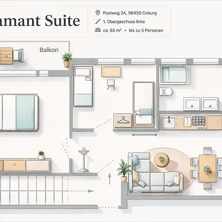 - Diamant - Ihr Zuhause Auf Zeit! Lägenhet Coburg